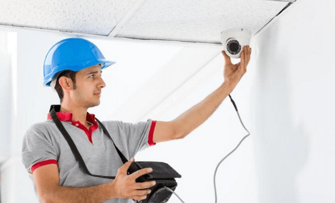 Video Surveillance Stock Image What to Expect from a Professional Security Camera Installation