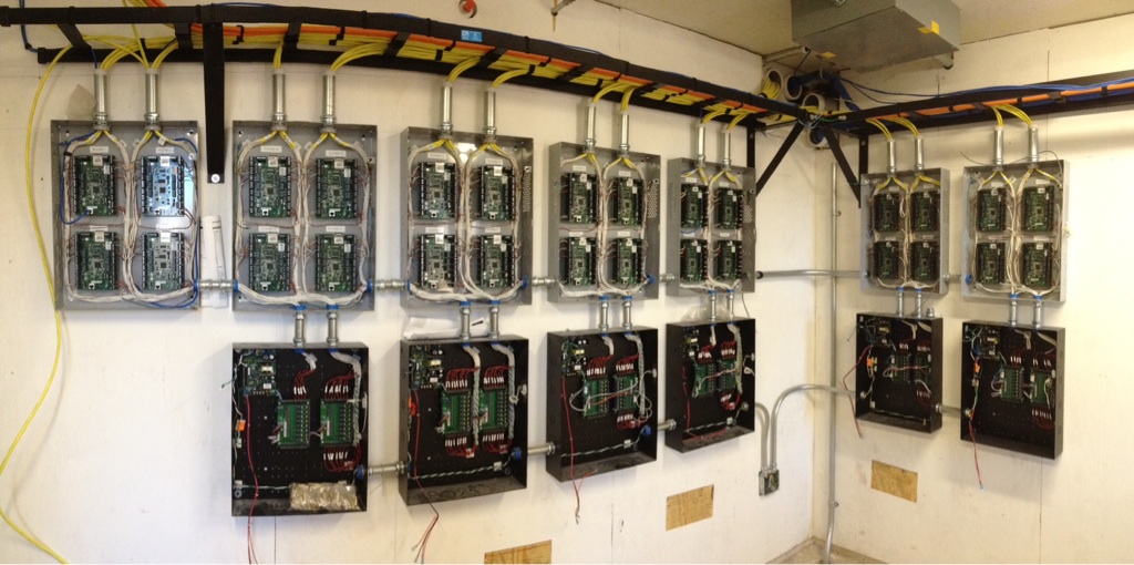 Access Control Panels covering walls in IDF Old Way 1 Installing access control systems