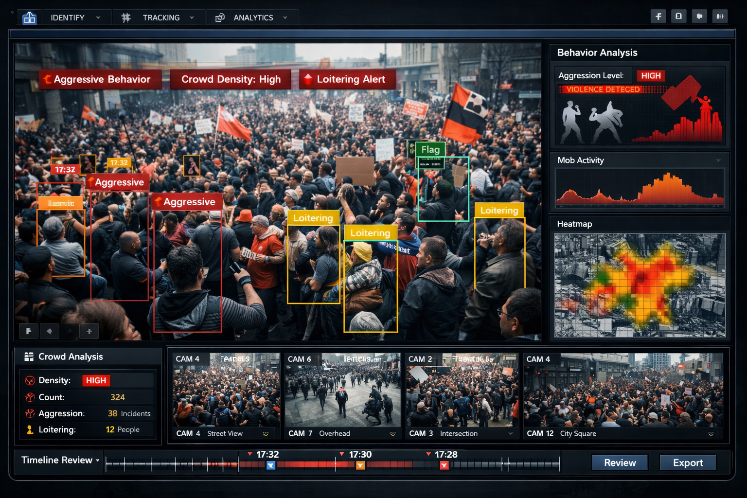 Crowd Detection AI Video Surveillance