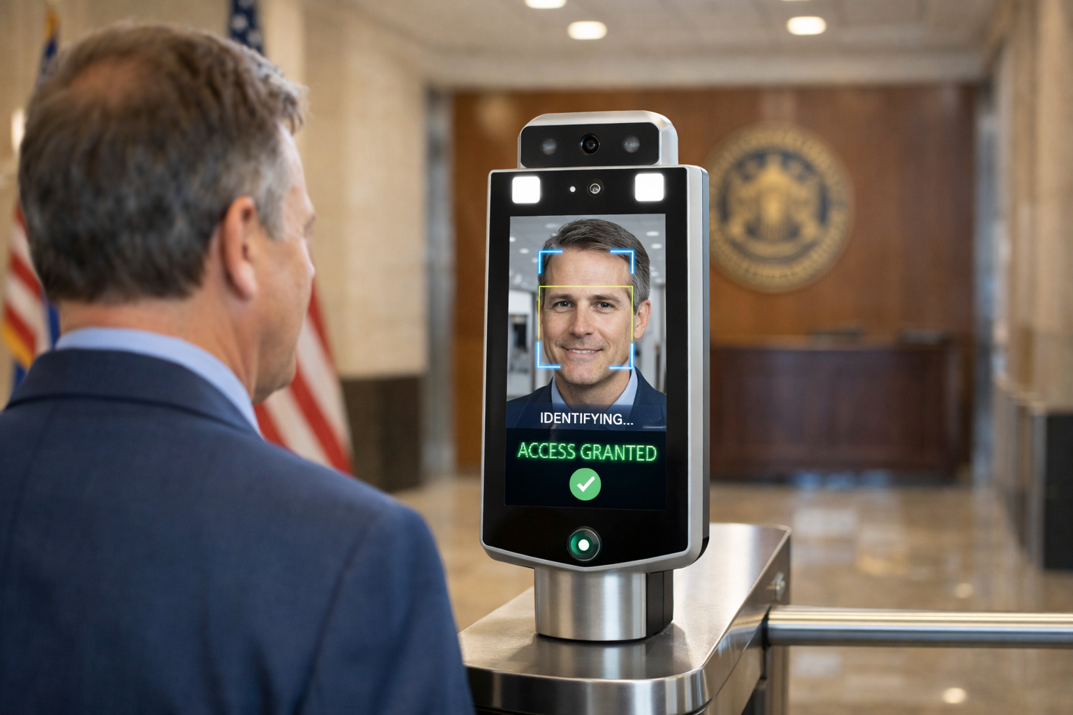 AI Facial Recognition used in a government facility