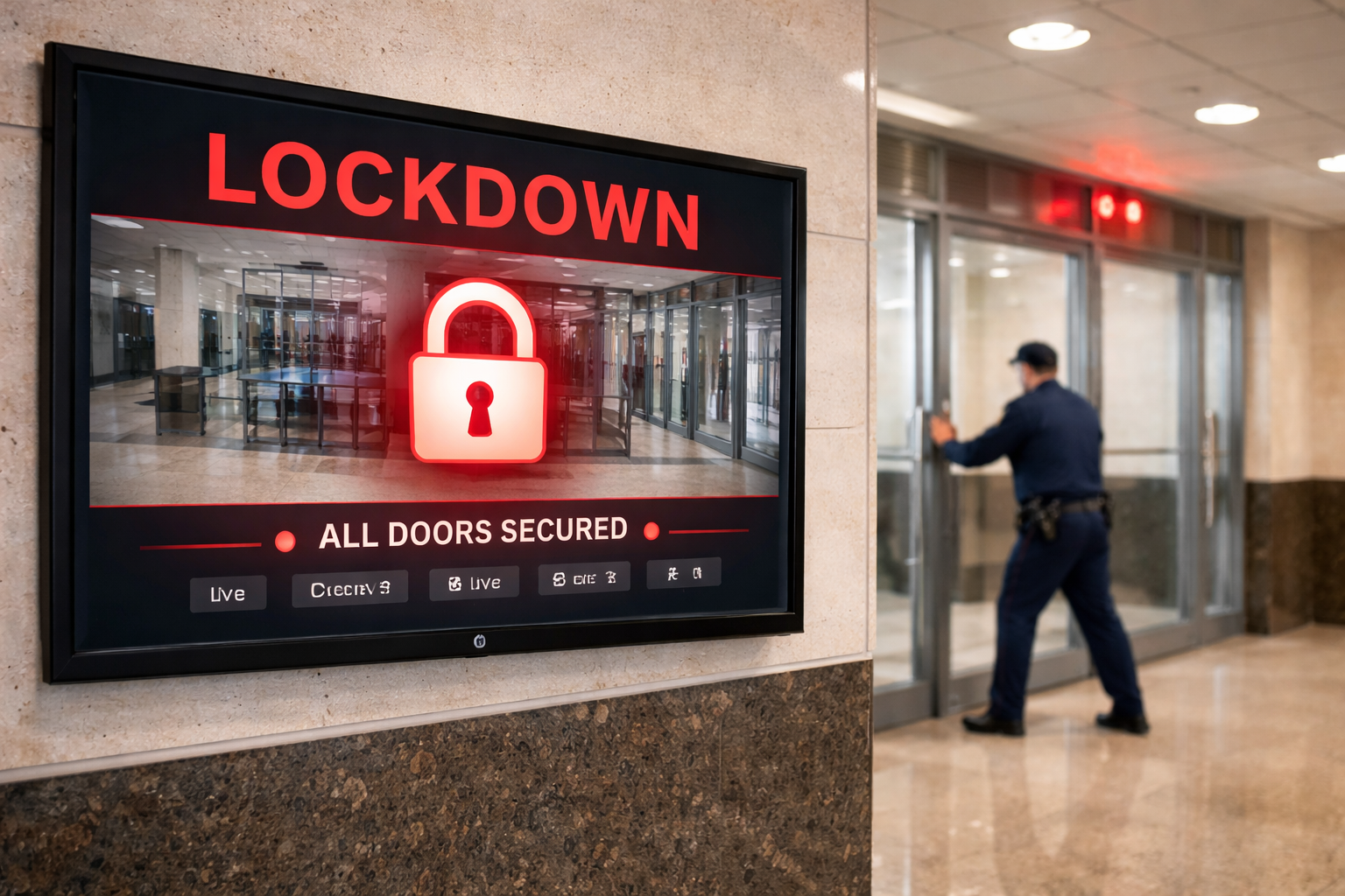 government facility lock-down access control system