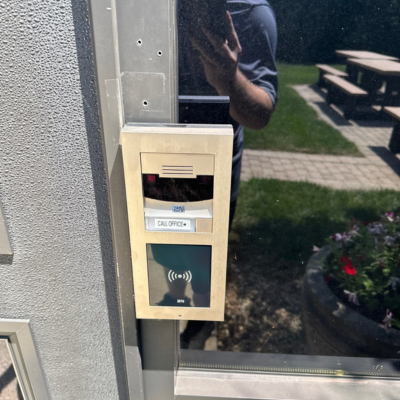 School Security System Installation Portfolio Images Back Door Video Intercom for Receiving School Security System Installation