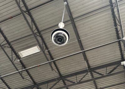 Bloomington 14 Ceiling-mounted dome security camera installed in warehouse