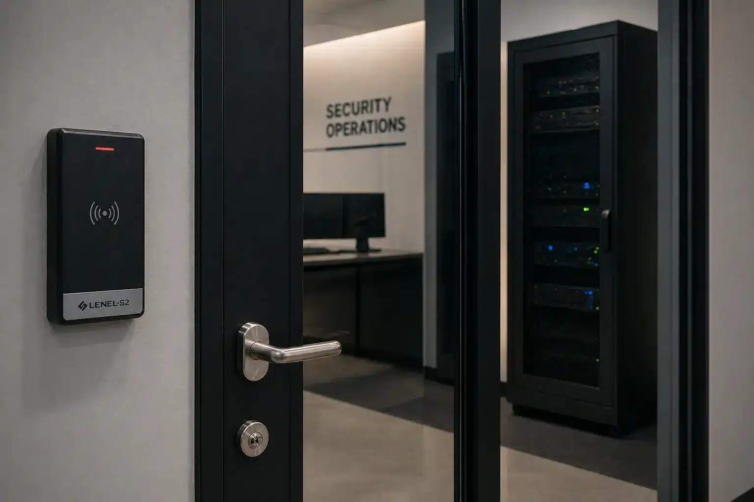 Manufacturer Reviews 6 LenelS2 card reader at Security Operations room