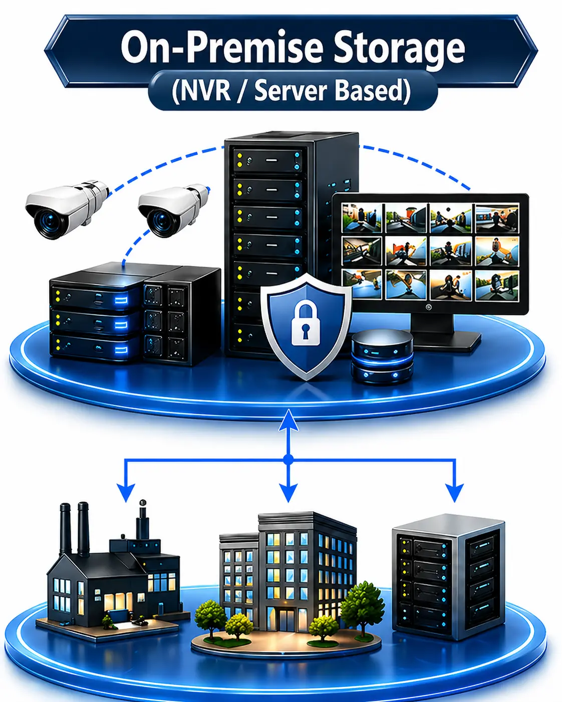 Commercial Security Camera Systems Chicago, IL | Umbrella Security 31 On-premise NVR storage server system for commercial video surveillance