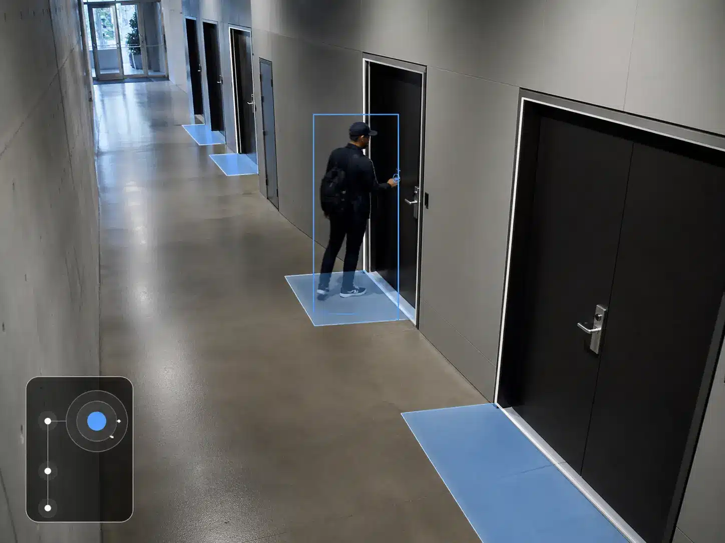 Commercial Security Camera Systems Chicago, IL | Umbrella Security 22 Industrial security camera installation covering a specific commercial door in Chicago