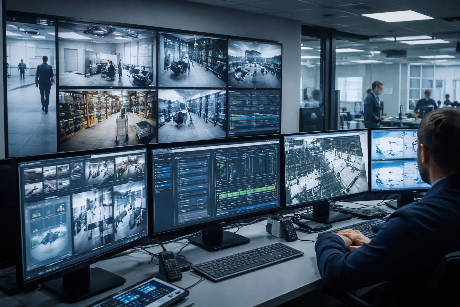 Commercial Security Systems Chicago | Umbrella Security Systems 44 Integrated commercial security workflow in a warehouse